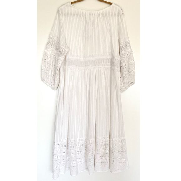 Anthropologie Ebba Eyelet Midi Dress - Picture 4 of 16